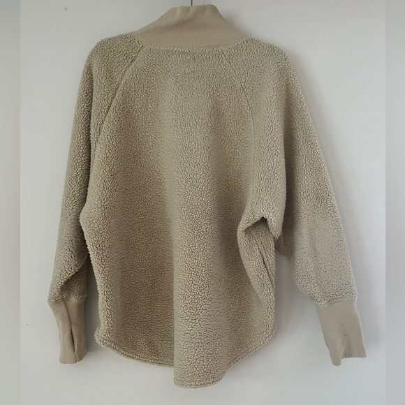 AERIE Offline Sherpa Quarter Zip Sweater Size Small - Picture 4 of 6